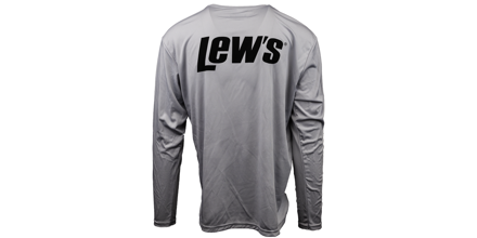 NEW Lew's Short Sleeve T-shirt Gray with Logo Front & Back